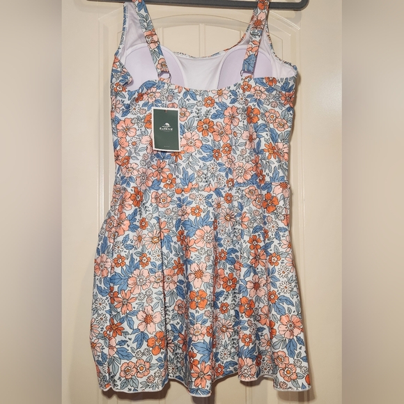 Eomenie One Piece Swimdress Swimsuits for Women Tummy Control Swim Dresses Skirt - Picture 7 of 9